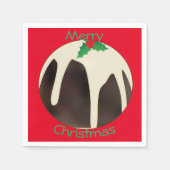 Serviette En Papier Pudding de Noël aux pelouses, (Devant)