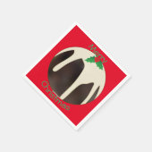 Serviette En Papier Pudding de Noël aux pelouses, (Coin)