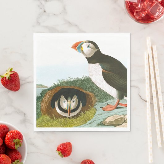 Serviette En Papier Puffin de John James Audubon (En situation)