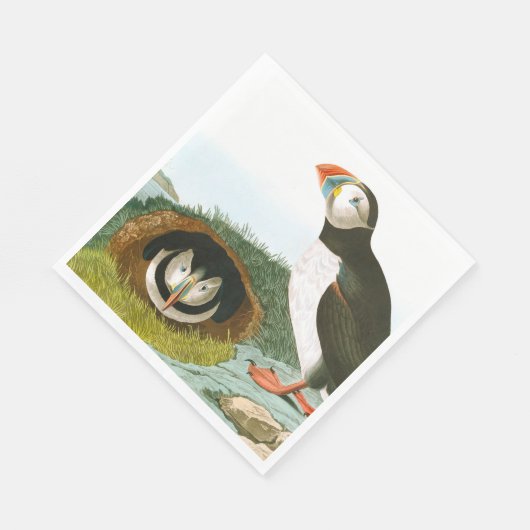 Serviette En Papier Puffin de John James Audubon (Coin)