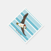 Serviette En Papier Puffin portant un casquette d'hiver laineux (Coin)