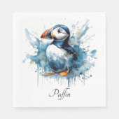 Serviette En Papier Puffin Splash, personnalisé (Devant)