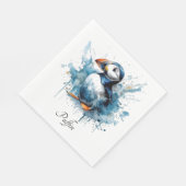 Serviette En Papier Puffin Splash, personnalisé (Coin)