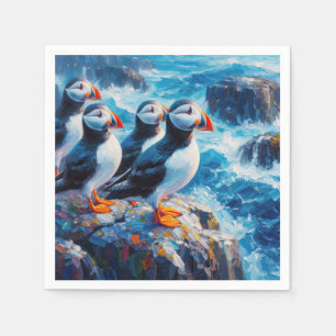 Serviette En Papier Puffins