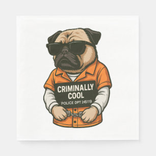 Serviette En Papier Pug incroyablement cool - Création de chien à phot