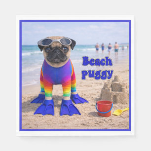 Serviette En Papier Puggy de la plage