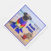 Serviette En Papier Puggy de plage (Coin)