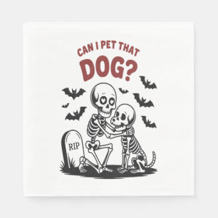 Serviette En Papier Puis-je caresser ce chien Halloween