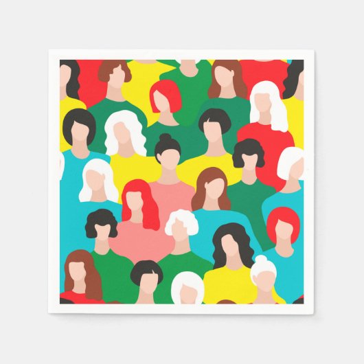 Serviette En Papier Puissance des filles (Devant)