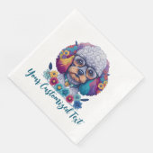 Serviette En Papier Puissance Fleur, Élégance Des Poodles - Un Mélange (Coin)