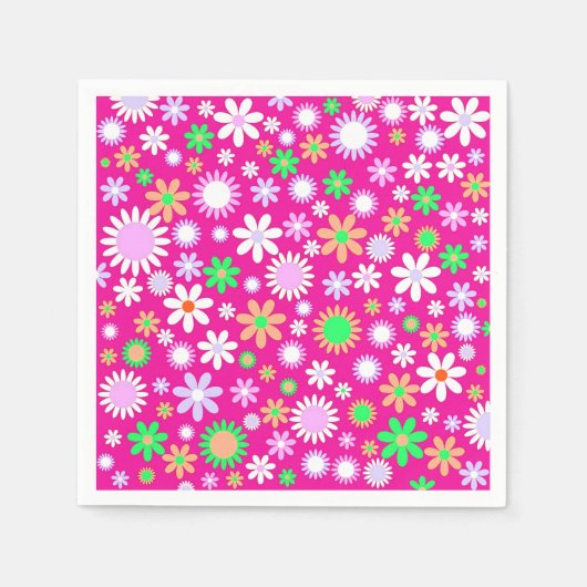 Serviette En Papier Puissance rose (Devant)