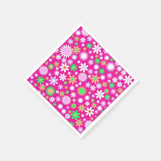 Serviette En Papier Puissance rose (Coin)