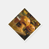 Serviette En Papier Puking Halloween Pumpkin In a Bar (Coin)