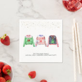 Serviette En Papier Pull de Noël laid | Fête de fin d'année (En situation)