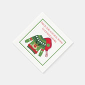 Serviette En Papier  Pull-over de Noël hideux pour pickleball Deck the (Coin)