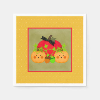 Serviette En Papier Pumpkin & Acorn October Halloween