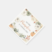Serviette En Papier Pumpkin Birthday Party Napkin (Coin)