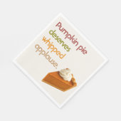 Serviette En Papier Pumpkin Pie & Whipped Cream Humor Thanksgiving (Coin)