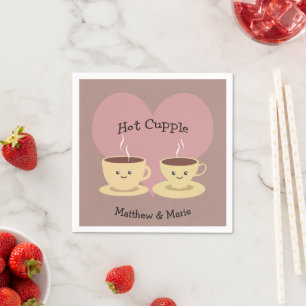 Serviette En Papier Pun d'amour pour le café chaud