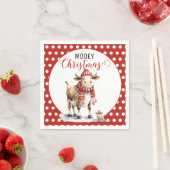 Serviette En Papier Pun de vache de Noël (En situation)