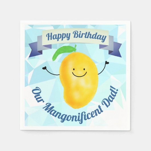 Serviette En Papier Pun Mango Positif - Anniversaire Mangonificent Pap (Devant)