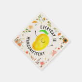Serviette En Papier Pun Mango Positif - Chaque jour est Mangonificent (Coin)