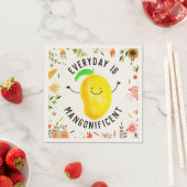 Serviette En Papier Pun Mango Positif - Chaque jour est Mangonificent (En situation)