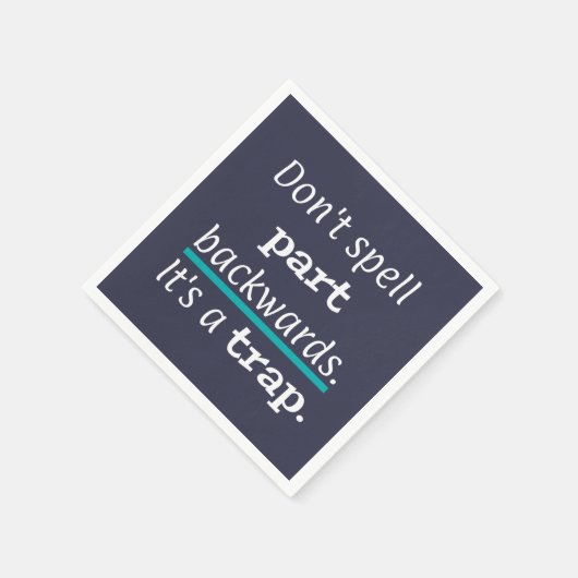 Serviette En Papier Pun Part Back Funny Papa Joke Anglais Enseignant (Coin)