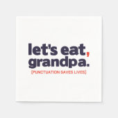Serviette En Papier Punctuation saves lives (Devant)