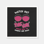 Serviette En Papier Puns Drôle Awesome Les Femmes Golfeuses Manipulent (Devant)