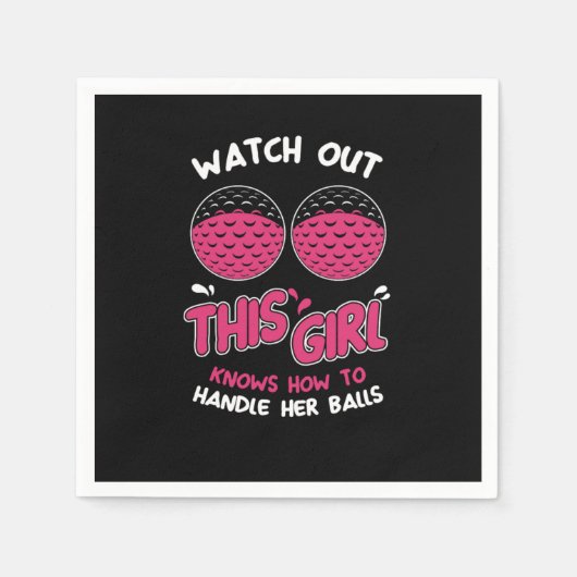 Serviette En Papier Puns Drôle Awesome Les Femmes Golfeuses Manipulent (Devant)