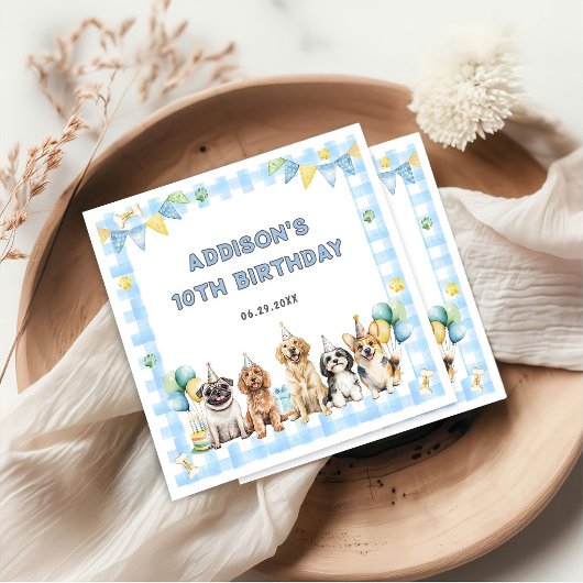Serviette En Papier Puppy Calling All Pawty Animals Birthday
