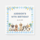 Serviette En Papier Puppy Calling All Pawty Animals Birthday (Devant)