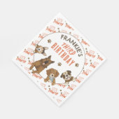 Serviette En Papier Puppy Paw-ty fête d'anniversaire (Coin)
