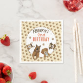Serviette En Papier Puppy Paw-ty fête d'anniversaire (En situation)