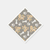 Serviette En Papier Puppy Scooby-Doo Bone & Motif Empreinte de patte (Coin)
