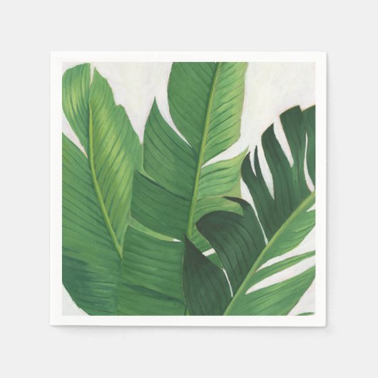Serviette En Papier Pura Vida - Feuilles tropicaux (Devant)