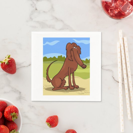 Serviette En Papier Pure Bred Irish Setter Dog Napkins (En situation)