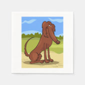 Serviette En Papier Pure Bred Irish Setter Dog Napkins (Devant)