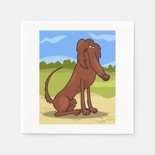 Serviette En Papier Pure Bred Irish Setter Dog Napkins (Devant)