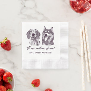 Serviette En Papier Purer un autre S'il vous plaît Customisé Mariage a