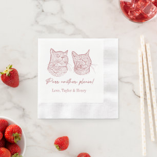 Serviette En Papier Purer un autre S'il vous plaît Customisé Mariage a