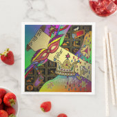 Serviette En Papier Purim Esther Célébration Art Imprimer Papier Napki (En situation)