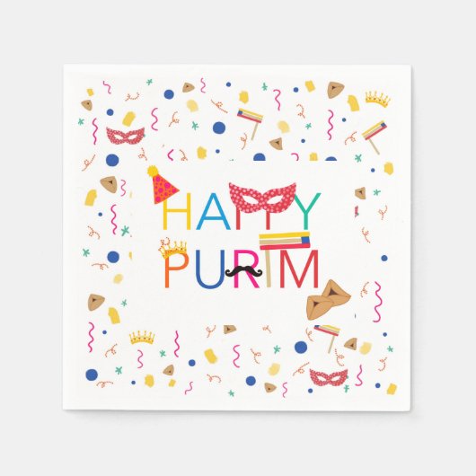 Serviette En Papier Purim Napkins (Devant)