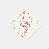 Serviette En Papier Purim Napkins (Coin)