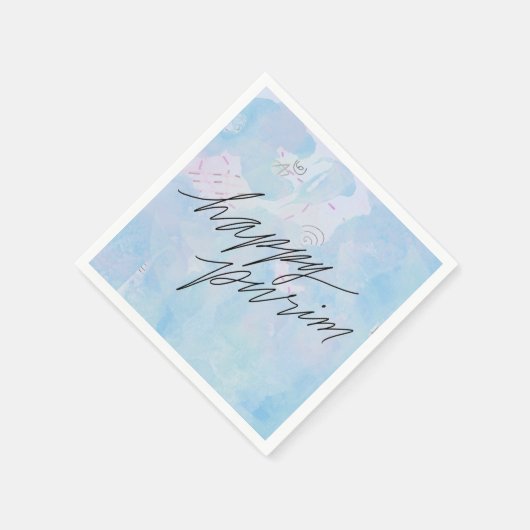 Serviette En Papier purin heureux en bleu nuage (Coin)