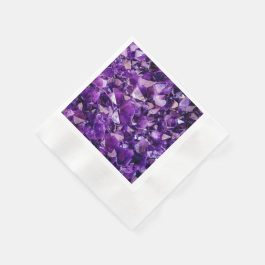 Serviette En Papier Purple Amethyst Crystal Geode Papier Gems (Coin)