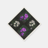 Serviette En Papier Purple and White Floral (Coin)