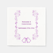 Serviette En Papier Purple Bells Défilement Mariage Réception (Devant)