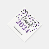 Serviette En Papier Purple Black Confetti Classe de serviettes 2024 (Coin)